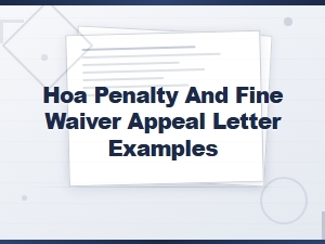 Hoa Fine Waiver Appeal Letter Examples & Strategies