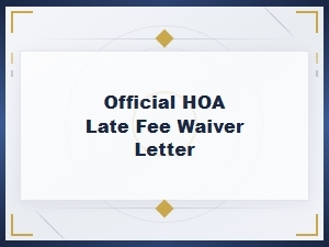 Hoa Late Fee Waiver Letter Template